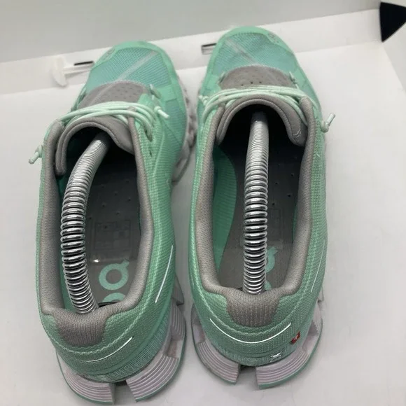 Womens On Cloud Cloud 5 Womens 7 Glacier Grey Meadow Green Running Sneakers Shoe - Picture 9 of 12